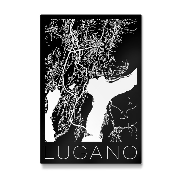 Galerie-Print "Retro map of Lugano Switzerland" 30x20 cm artboxONE