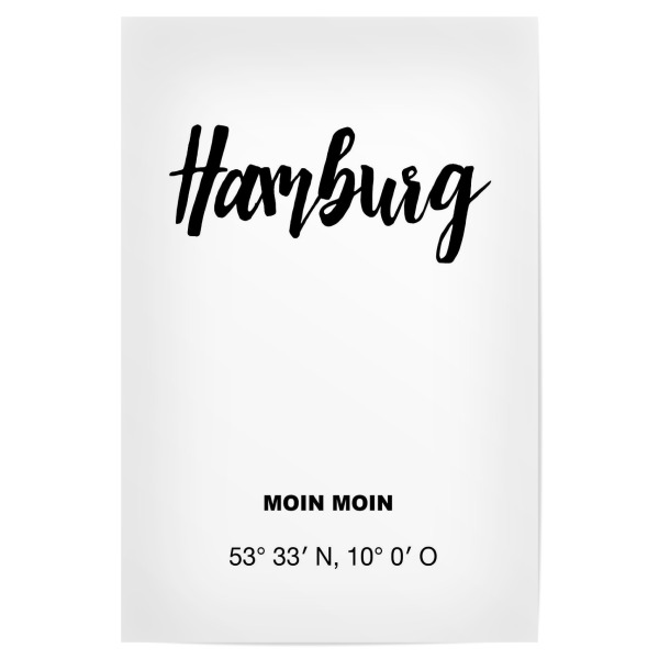Poster 30x20 cm "Hamburg 9" artboxONE - Städte / Hamburg,Reise,Schwarzweiß - Hamburg,City,Cityposter,Moin,Hafenstadt
