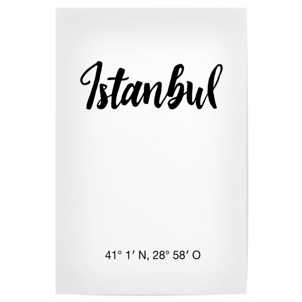 Poster 30x20 cm "Istanbul 2" artboxONE - Typografie,Schwarzweiß,Städte / Istanbul