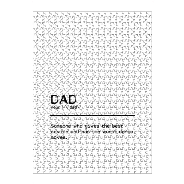 artboxONE Puzzle "Dad Quote" artboxONE - Typografie,Schwarzweiß,Liebe,Für Papa,Männer - Dad,Zitat - Bild dad