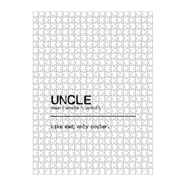 Puzzle Ravensburger "Uncle Quote" artboxONE - Typografie,Schwarzweiß,Männer