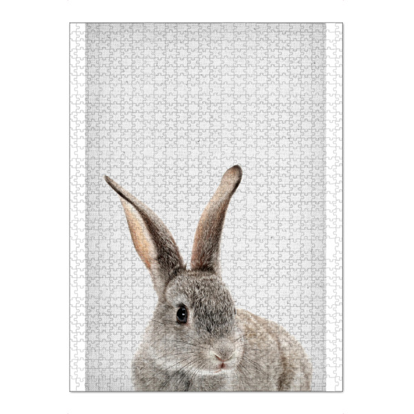 Puzzle Ravensburger "Rabbit 34" artboxONE - Natur,Für Kinder,Tiere,Abstrakt