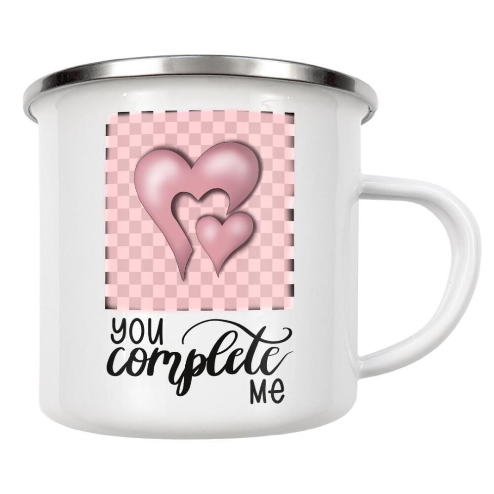 Emaille Tasse "You Complete Me | Valentines Day" artboxONE - Liebe,Fashion,Für Mama,Festivals
