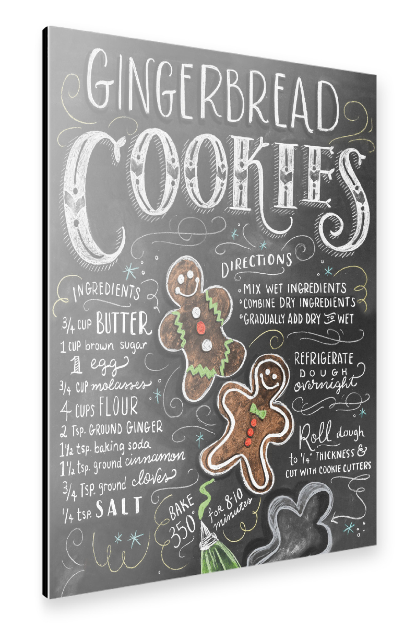 Alu-Dibond "Gingerbread Cookies" 75x50 cm artboxONE