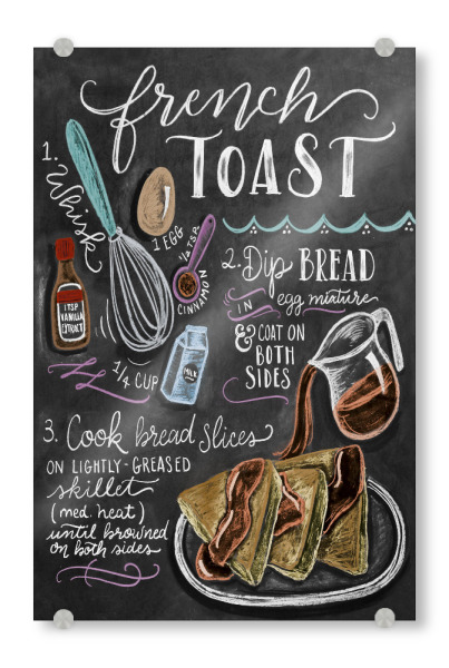 Acrylglasbild "Frenchtoast" artboxONE - Typografie,Essen & Trinken
