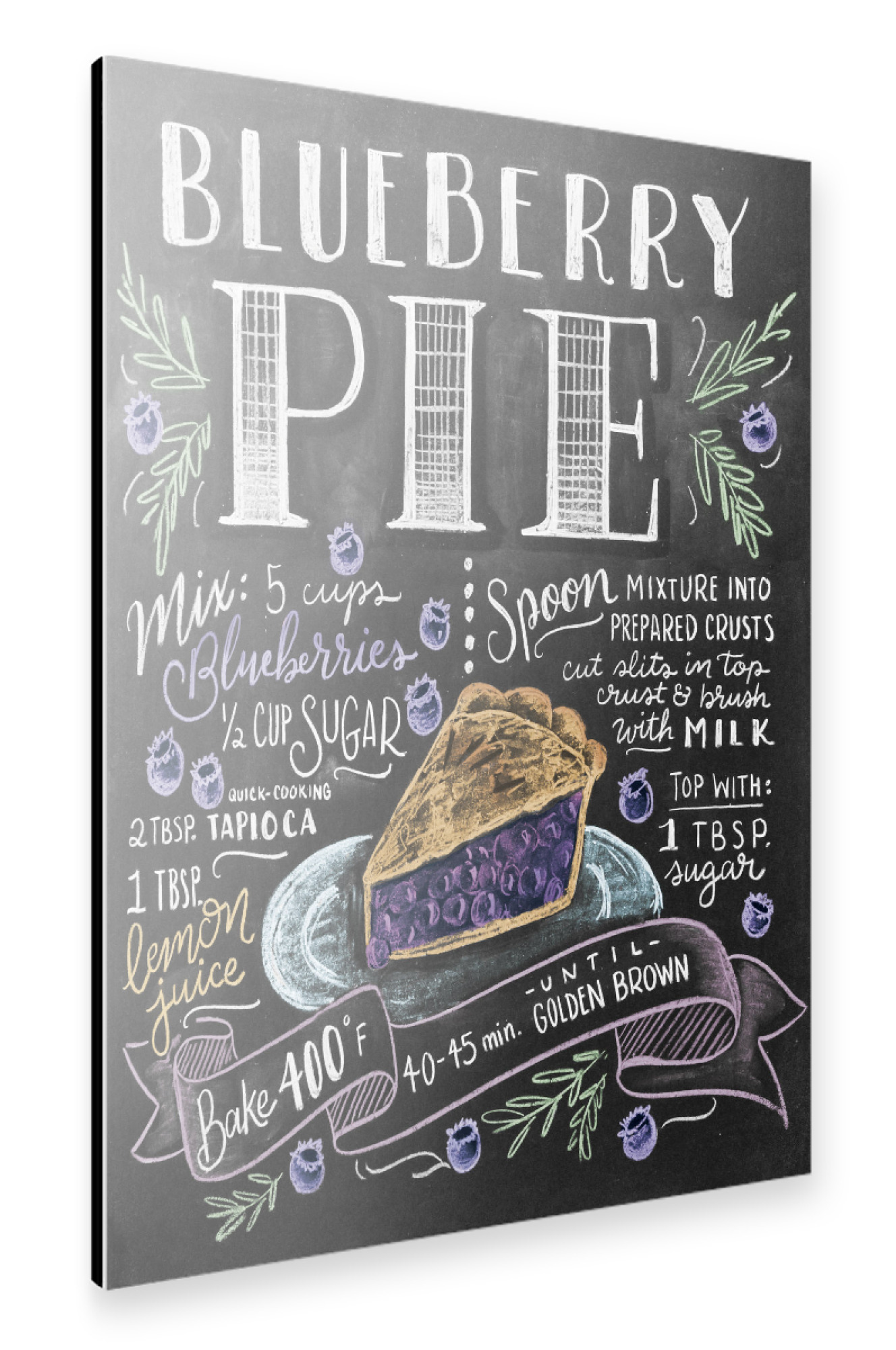 Alu-Dibond "Blueberry Pie" 30x20 cm artboxONE