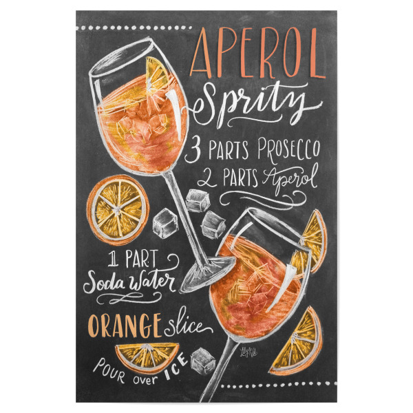 Poster 30x20 cm "Aperolspritz" artboxONE - Typografie,Essen & Trinken,Essen & Trinken / Alkohol