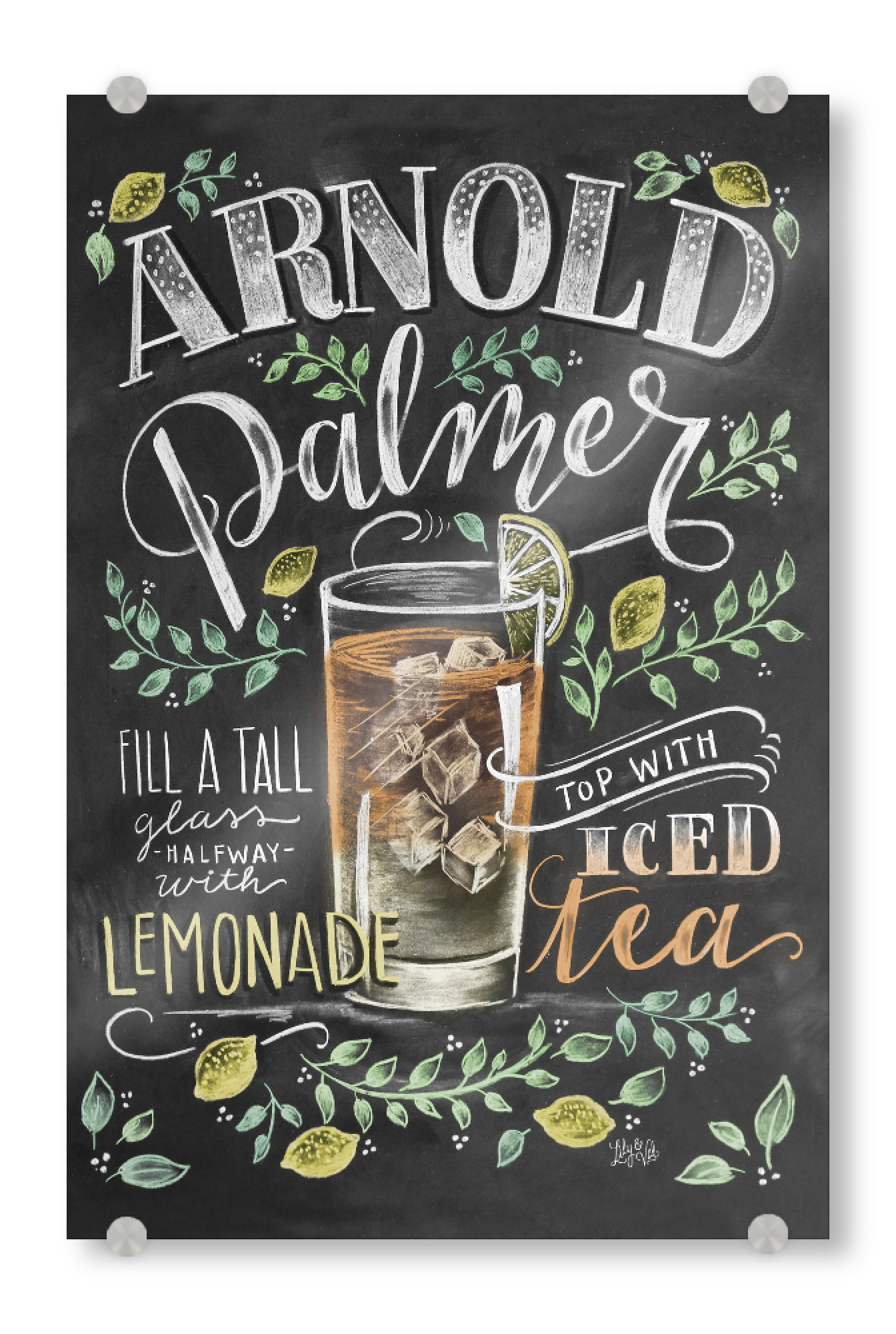 Acrylglasbild "Arnold Palmer" artboxONE - Typografie,Essen & Trinken