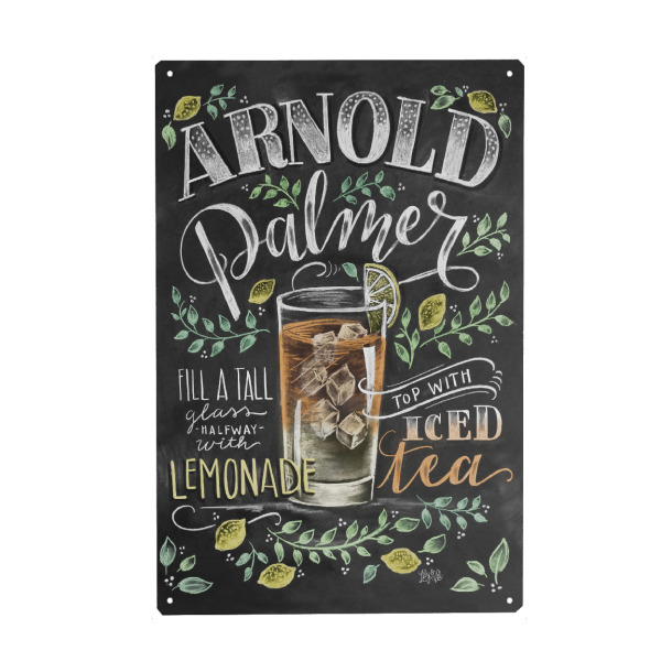 Metall Poster "Arnold Palmer" artboxONE - Typografie,Essen & Trinken
