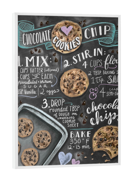 Poster mit weißem Rahmen "Choclatechip" artboxONE - Typografie,Essen & Trinken
