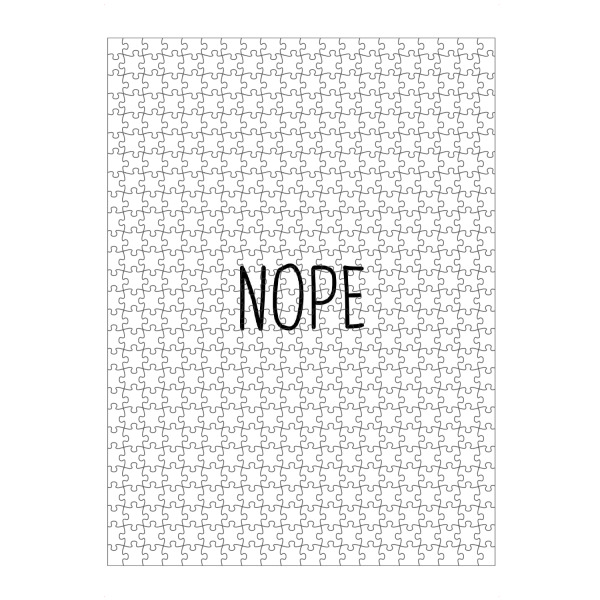Puzzle Ravensburger "Nope" artboxONE - Typografie,Schwarzweiß,Fashion,Festivals