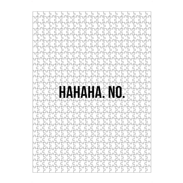 Puzzle Ravensburger "Hahaha" artboxONE - Typografie,Schwarzweiß,Fashion