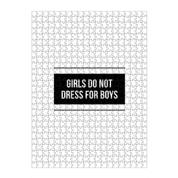 artboxONE Puzzle "Girls Do Not Dress For Boys" artboxONE - Typografie,Schwarzweiß,Fashion