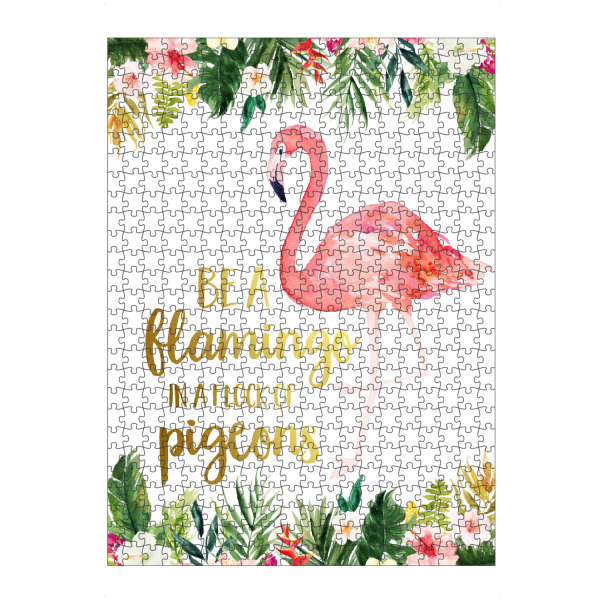 Puzzle Ravensburger "Be A Flamingo 2" artboxONE - Typografie,Natur,Floral,Tiere,Sport / Motivation