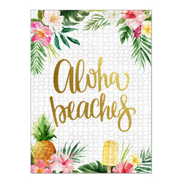 Puzzle Ravensburger "Aloha Beaches" artboxONE - Typografie,Natur,Floral,Reise / Strand und Meer