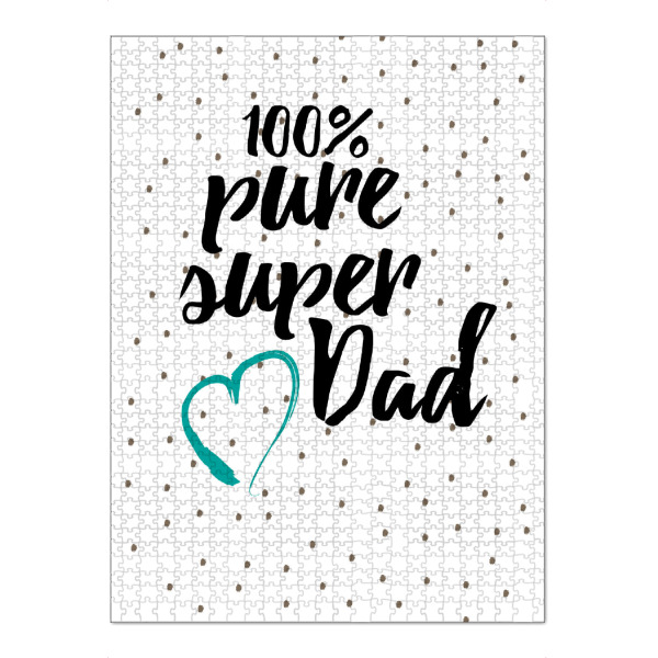 Puzzle Ravensburger "Super Dad" artboxONE - Typografie,Schwarzweiß,Liebe,Für Papa,Männer