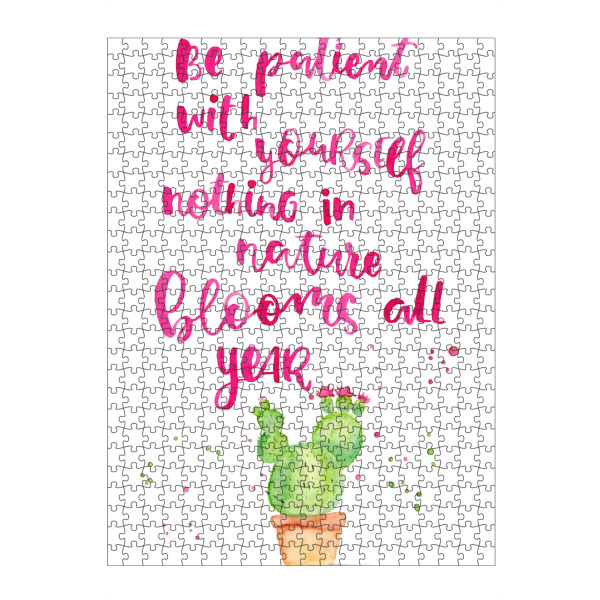 artboxONE Puzzle "Be Patient" artboxONE - Typografie,Natur,Floral,Sport / Motivation