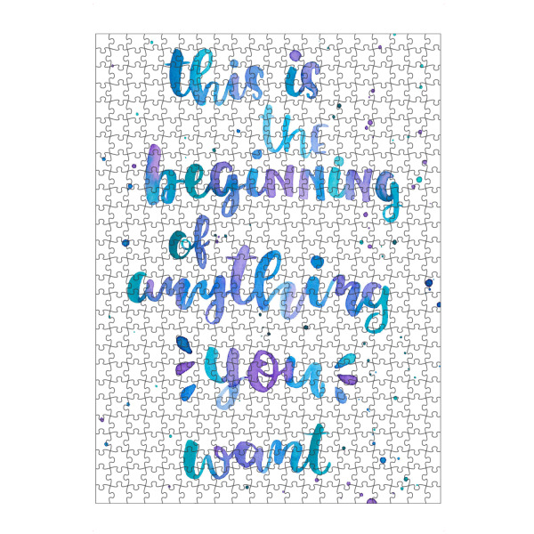 artboxONE Puzzle "The Beginning" artboxONE - Typografie,Sport / Motivation