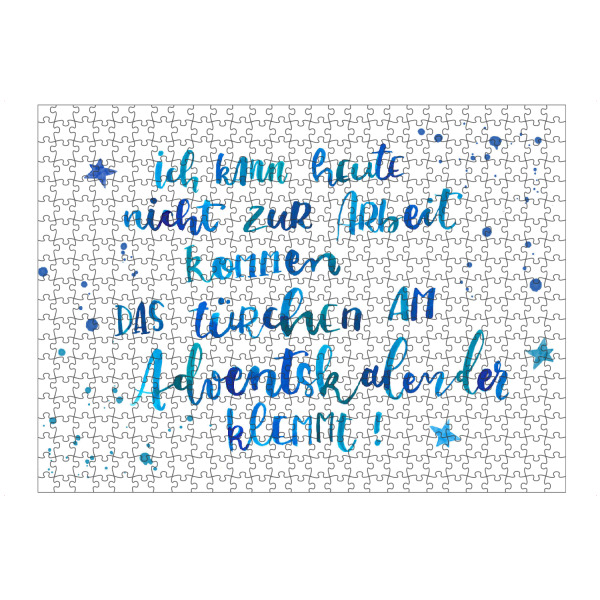 Puzzle Ravensburger "Stress mit dem Adventskalender" artboxONE - Typografie,Weihnachten