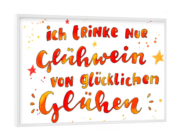 Poster mit weißem Rahmen "Trinken in der Weihnachtszeit" artboxONE - Typografie,Essen & Trinken,Weihnachten,Essen & Trinken / Alkohol