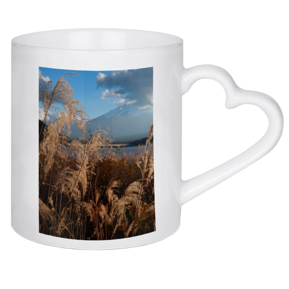 Herztasse "Gelbe Wiese" artboxONE - Natur,Reise - Gelbe wiese,Berg,See,Natur,Floral