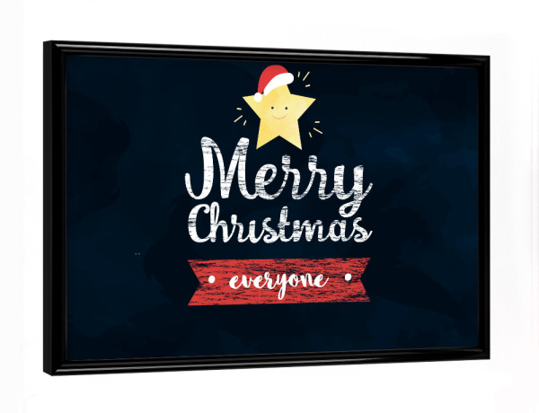 Poster mit schwarzem Rahmen "Merry Christmas 4" artboxONE - Typografie,Für Kinder,Weihnachten