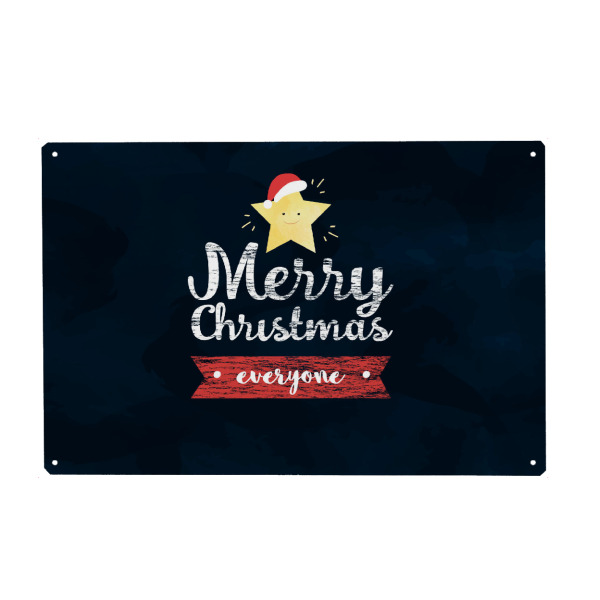 Metall Poster "Merry Christmas 4" artboxONE - Typografie,Für Kinder,Weihnachten