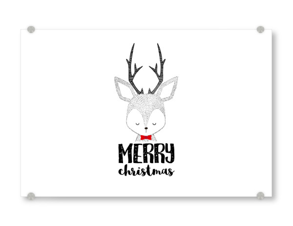Acrylglasbild "Merry Christmas 2" artboxONE - Für Kinder,Tiere,Weihnachten