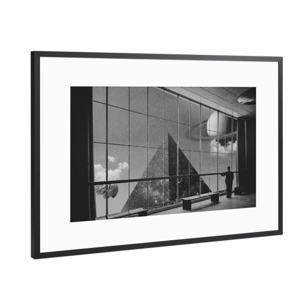 Poster mit Rahmen Schwarz (Metallic) "Sighting" artboxONE - Abstrakt,Galaxy