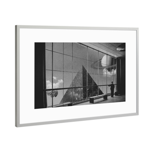 Poster mit Rahmen Silber "Sighting" artboxONE - Abstrakt,Galaxy