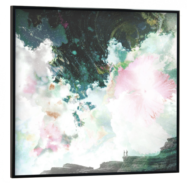 Poster mit schwarzem Rahmen 30x30 cm "Coastline" artboxONE - Abstrakt,Galaxy
