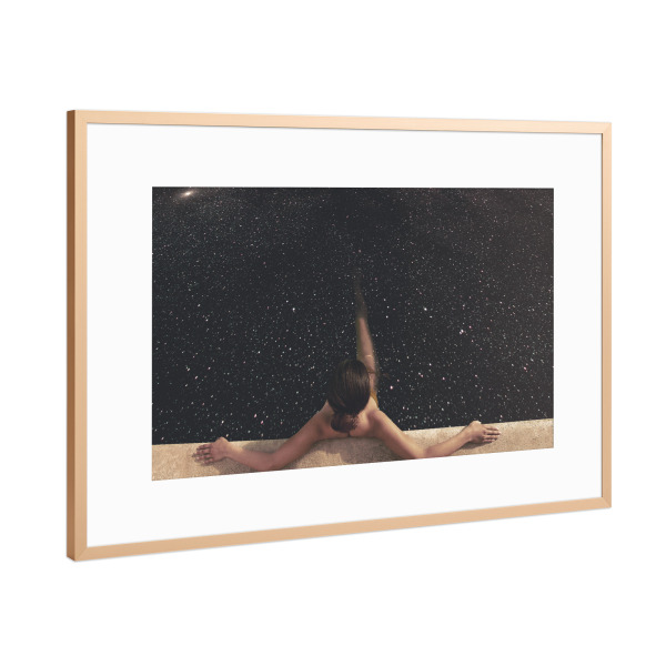 Poster mit Rahmen Kupfer "Holynight" artboxONE - Abstrakt,Galaxy