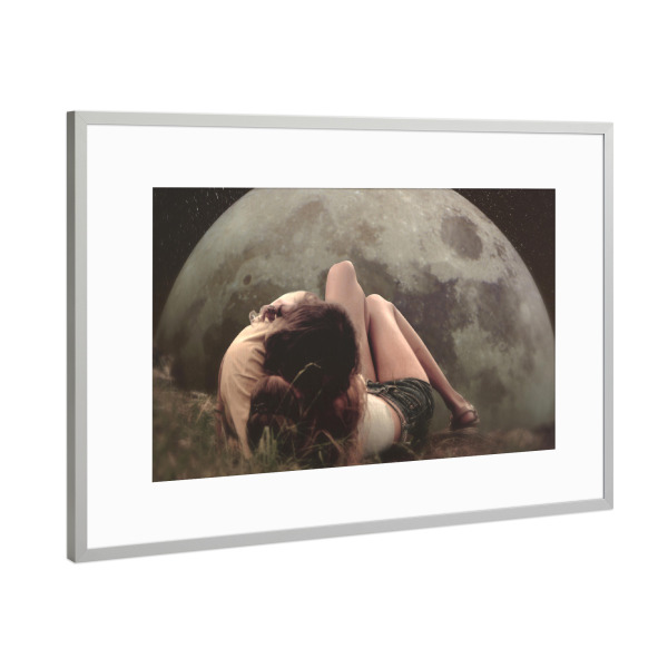 Poster mit Rahmen Silber "Cosmic Love" artboxONE - Abstrakt,Galaxy