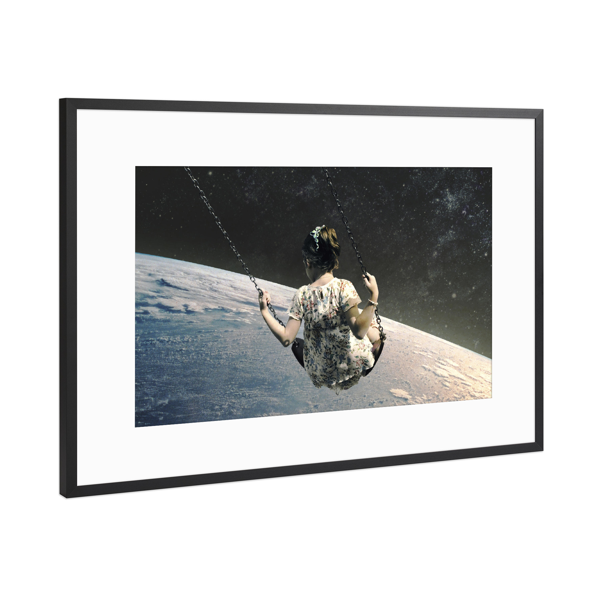 Poster mit Rahmen Schwarz (Metallic) "Swing" artboxONE - Abstrakt,Galaxy - Space,Swing,Galaxy