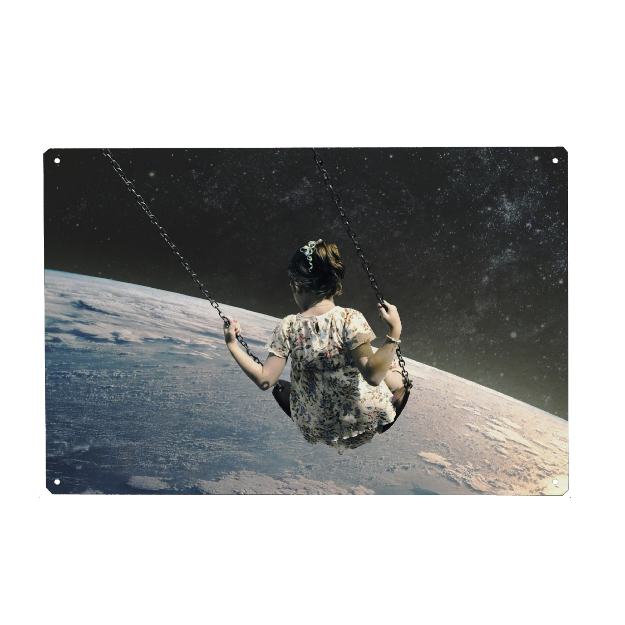 Metall Poster "Swing" artboxONE - Abstrakt,Galaxy - Space,Swing,Galaxy - Blechschild