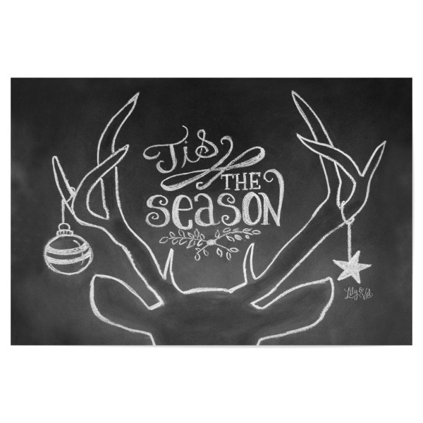 Poster "Tis the season" artboxONE - Typografie,Tiere,Schwarzweiß,Weihnachten