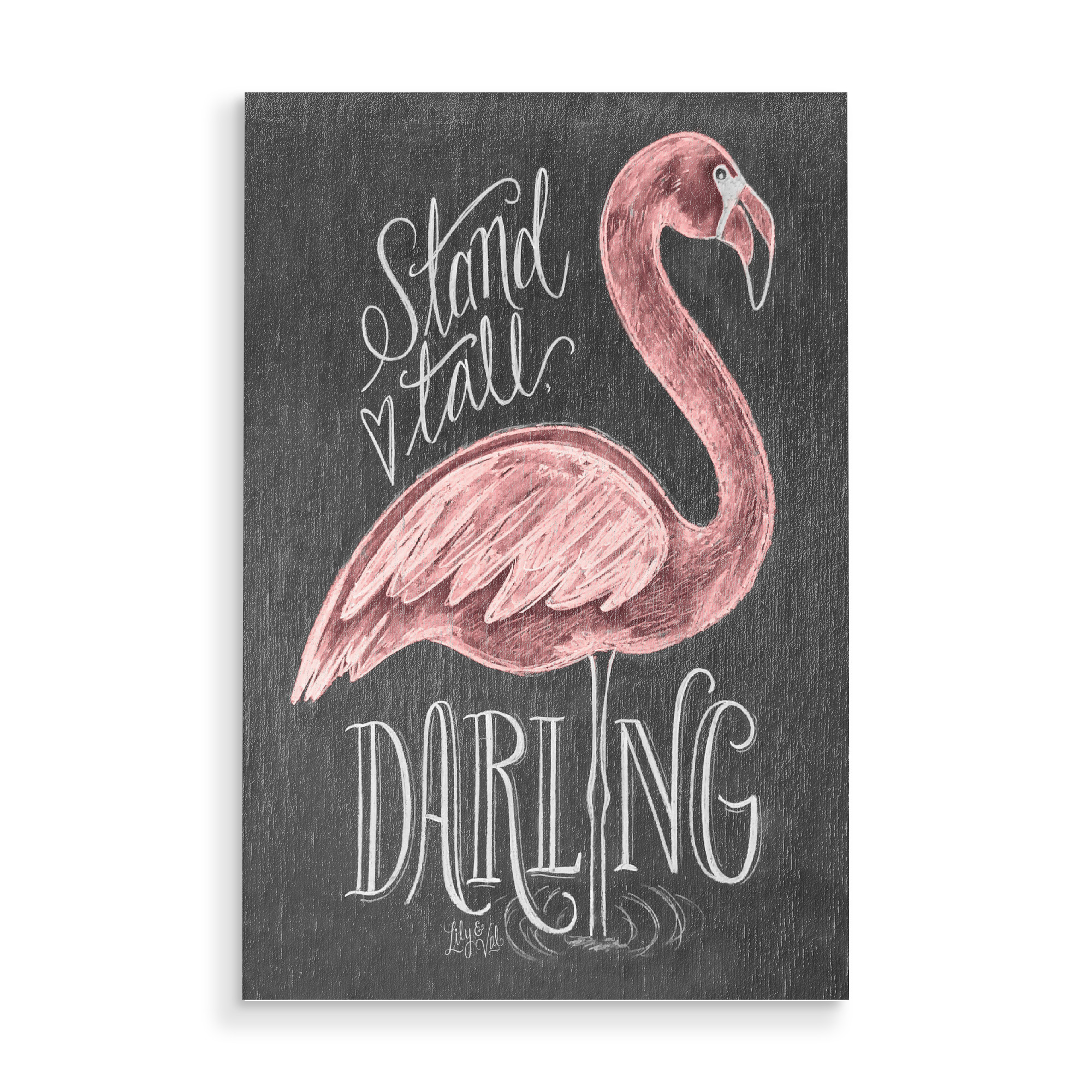 Holzbild "Stand tall Darling" artboxONE - Typografie,Tiere