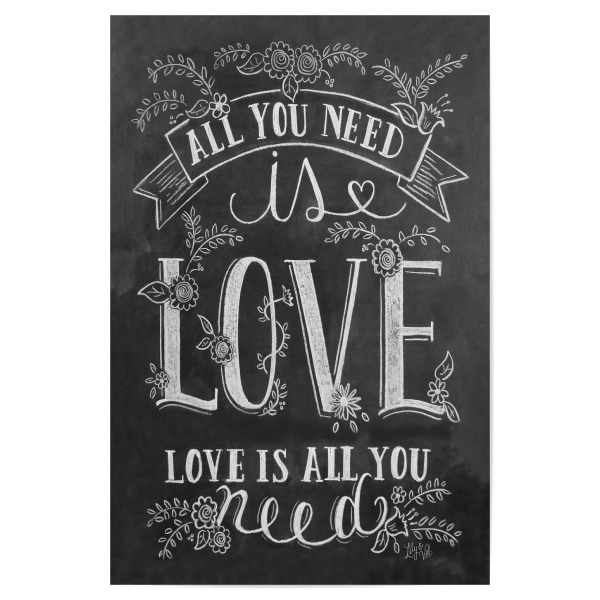 Poster 30x20 cm "All you need is Love 2" artboxONE - Typografie,Schwarzweiß,Liebe