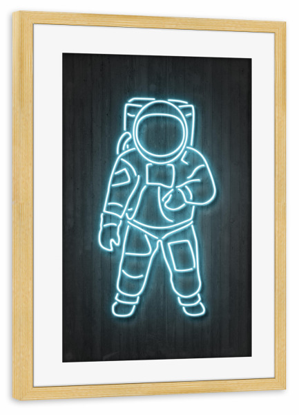Poster mit Rahmen kiefer "Astronaut 6" artboxONE - Streetart,Galaxy