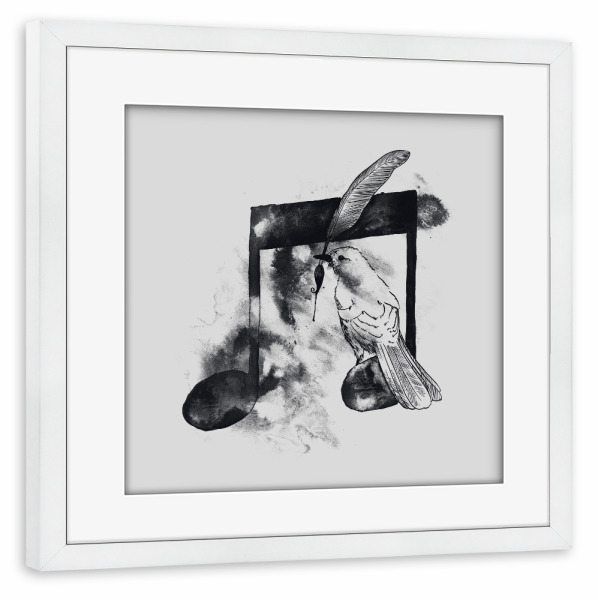 Poster mit Rahmen weiß "Music Painter" artboxONE - Für Kinder,Tiere,Musik