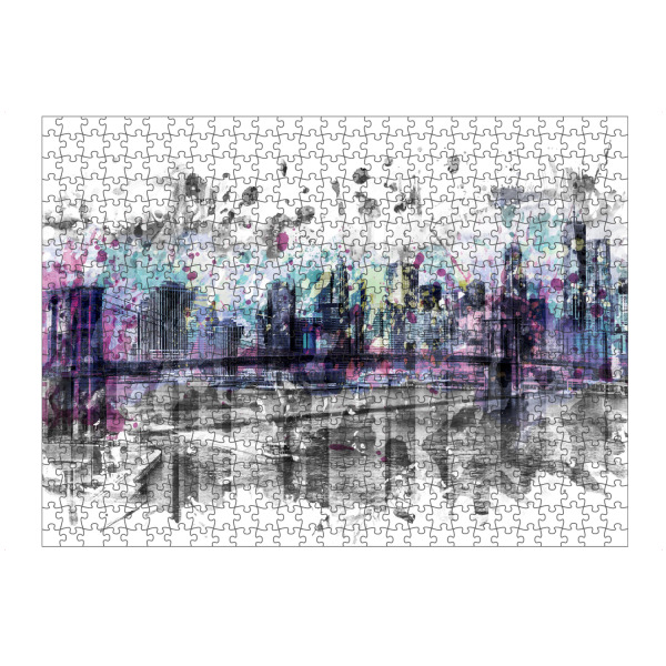 Puzzle Ravensburger "Modern Art NEW YORK CITY Skyline" artboxONE - Städte,Städte / New York,Reise,Abstrakt,Architektur,Reise / Länder