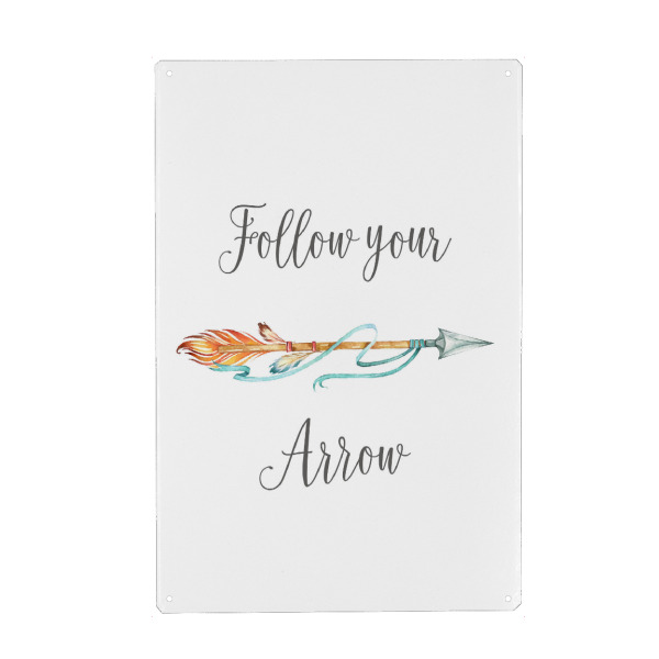 Holzbild "Follow Your Arrow" artboxONE - Typografie,Natur,Für Kinder,Sport / Motivation
