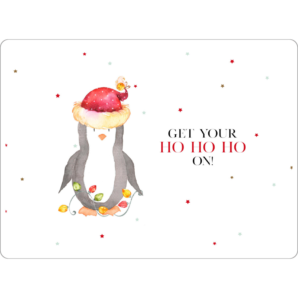 Tischset "GET YOUR HO HO HO ON!" artboxONE - Für Kinder,Schwarzweiß,Weihnachten,Für Mama,Für Papa
