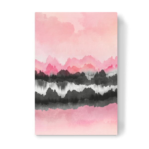 Leinwandbild "Pink Mountains" artboxONE - Abstrakt - Abstract,Clouds,Pink,Feminine,Landscape