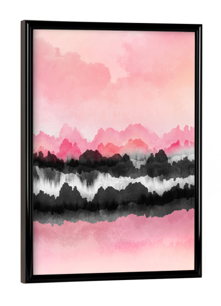 Poster mit schwarzem Rahmen "Pink Mountains" artboxONE - Abstrakt - Abstract,Clouds,Pink,Feminine,Landscape
