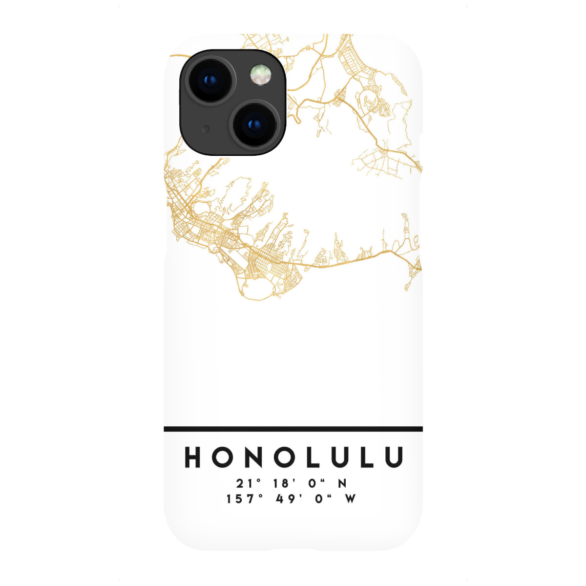 iPhone "HONOLULU HAWAII STREET MAP ART" Premium-Case Handyhülle artboxONE