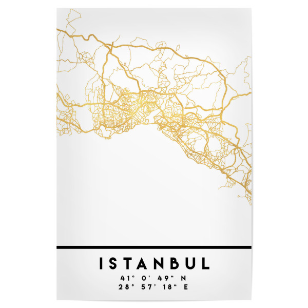 Poster 30x20 cm "ISTANBUL TURKEY STREET MAP ART" artboxONE - Städte,Reise,Städte / Istanbul,Kartografie