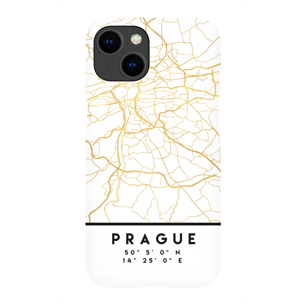 "PRAGUE CZECH STREET MAP ART"für iPhone - Premium-Case Handyhülle artboxONE
