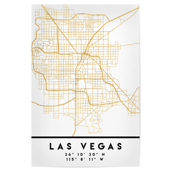 Poster 30x20 cm "LAS VEGAS NEVADA STREET MAP ART" artboxONE - Städte,Reise,Städte / Las Vegas,Kartografie