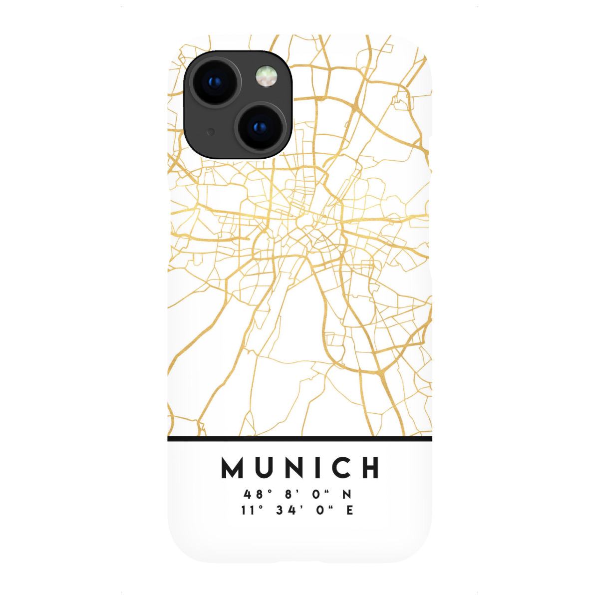 "MUNICH GERMANY STREET MAP ART"für iPhone - Premium-Case Handyhülle artboxONE